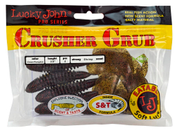 Твистеры съедобные LJ Pro Series Crusher Grub 3.9 in (99 мм), цвет PA03, 5 шт