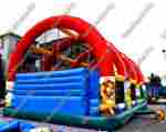 Коммерческий надувной батут "Зверята с крышей" 10*7*6 м