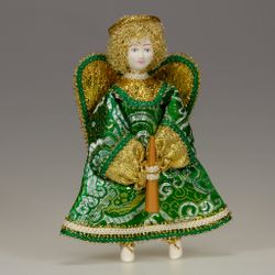 Ёлочная игрушка Ангел с дудочкой