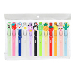 Карандаши цветные вечные, Basir, с ластиком, с фигурками на клипе, 12 шт