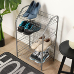 Полка для обуви, мет-л, 4 секц, 46х28х70 см, сер, Nika, ЭТ2/С