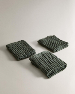 Zara Home Набор полотенец из хлопка, 30x30 см (3 шт.) · 6546/002