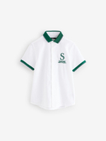 Рубашка с коротким рукавом для мальчика Next E32-327, Белый, Зеленый