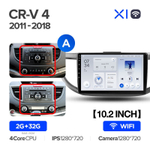 Teyes X1 10.2" для Honda CR-V 2011-2018