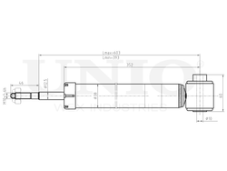 Амортизатор газовый задней подвески UNIO SAB-10464