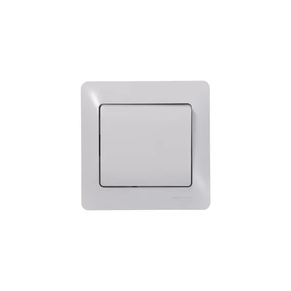 Кнопка нажимная 1-кл. СП Glossa 10А IP20 (сх. 1) 10AX механизм бел. SE GSL000115
