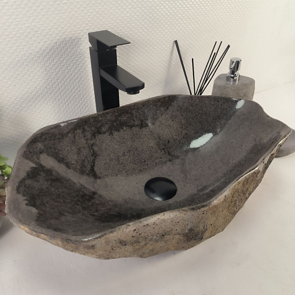 Раковина из речного камня RS-65182 53*33*15 0862
