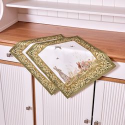 НАБОР САЛФЕТОК ИЗ 2-Х ШТ "ОХОТА" 40Х40СМ, ТВИЛ, 100% ХЛОПОК, ЛИСА