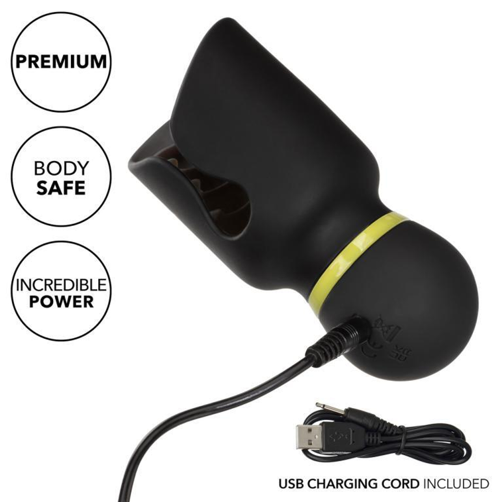 Черный вибромастурбатор Flickering Stroker (Цвет: черный)