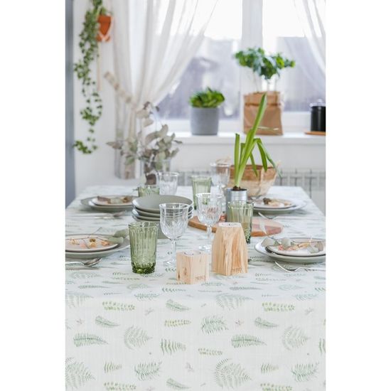 Скатерть "Ветки", 150*220 см, 100% хлопок