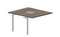 Составной стол на 2 рабочих места 118х136,6х75см (2 металлических  аутлета) - приставной элемент