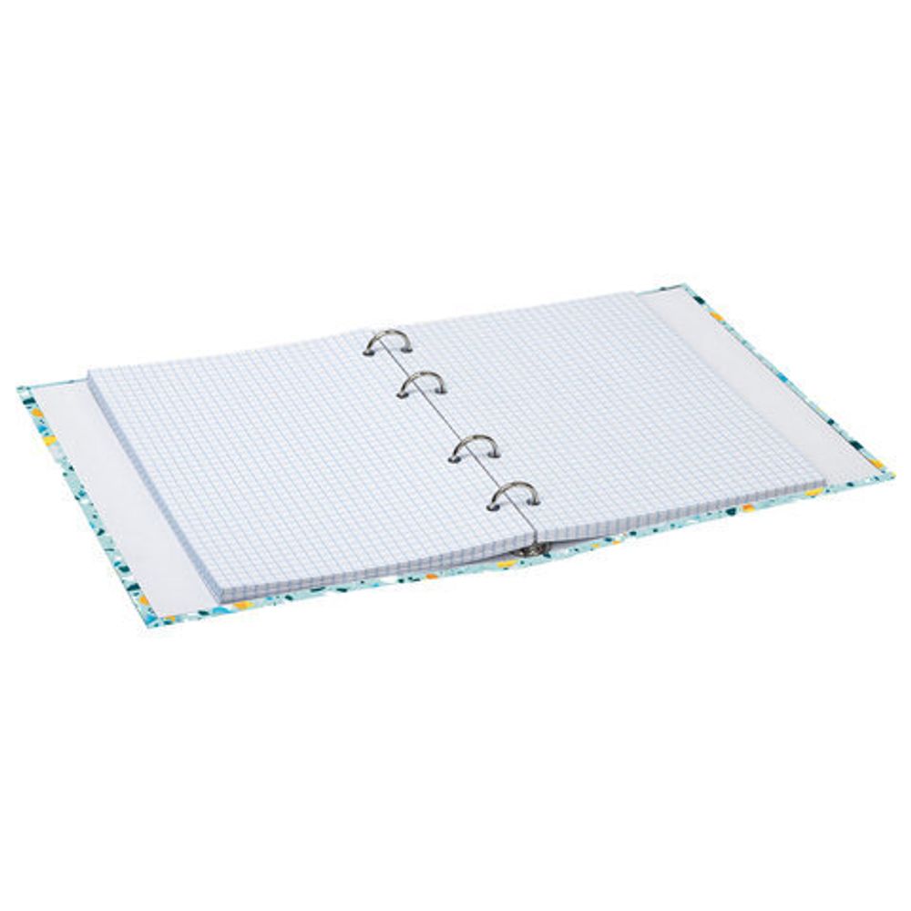 Тетрадь на кольцах А5 175х215 мм, 120 л., твердый картон, клетка, BRAUBERG, "Абстракция", 404077