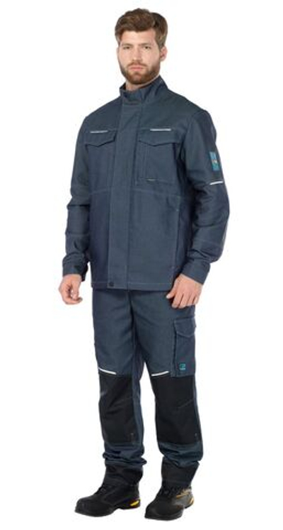 Костюм мужской "Левел" цв. синий-черный кур и пк