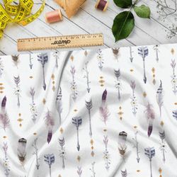 Ткань поплин перья и стрелы