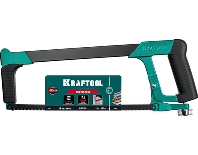 KRAFTOOL GRAND, 300 мм, обрезиненная ручка, полотно Bi-Metal, ножовка по металлу (15801)