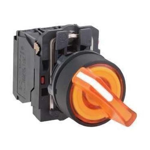 Переключатель 1но+1нз. желтый с подсветкой 230В 50гцTelemecanique