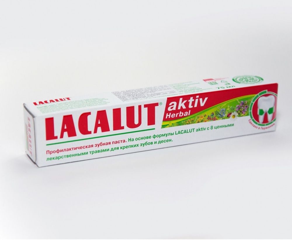 Зубная паста Lacalut aktiv 75 мл Herbal