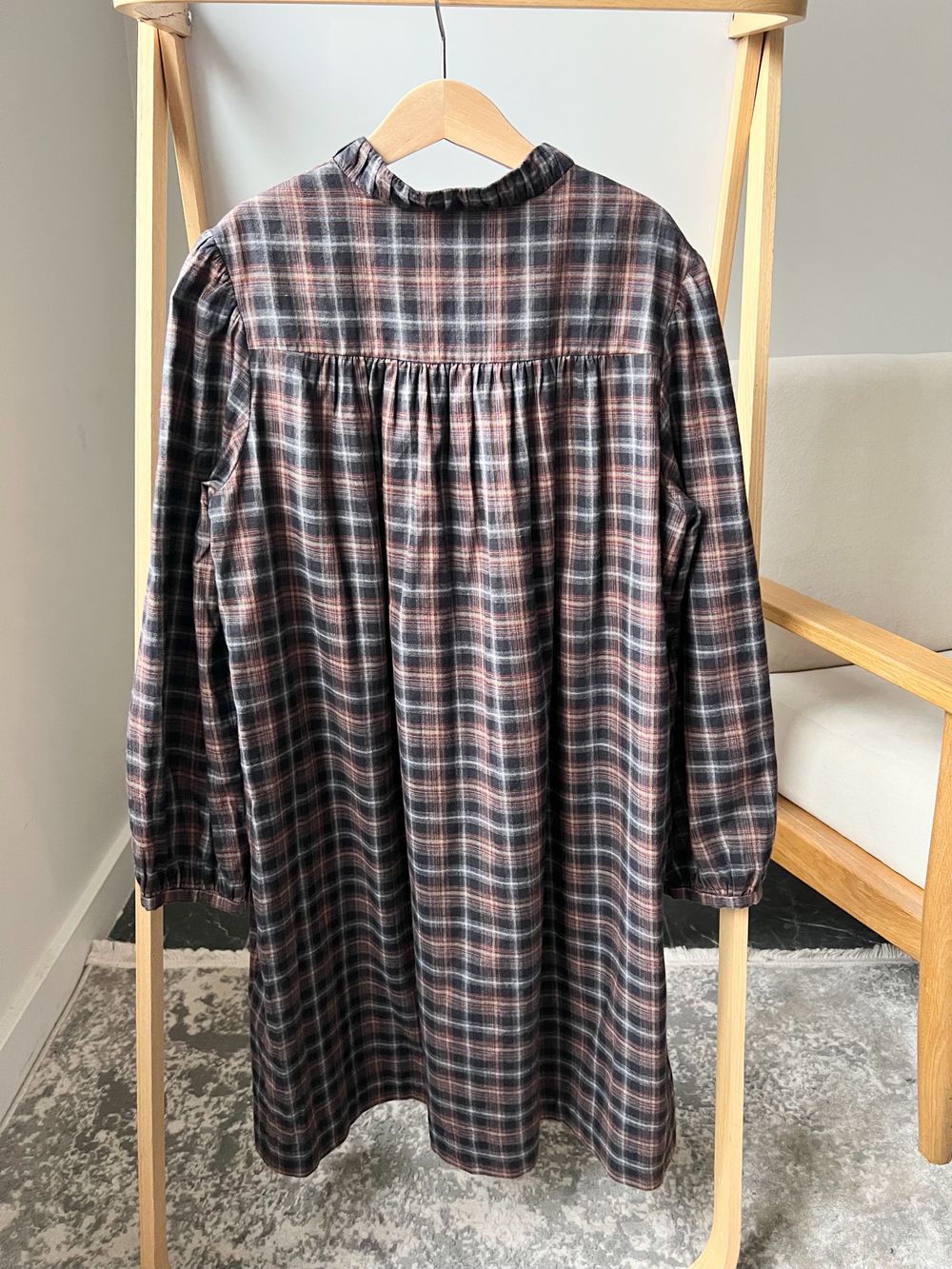 Хлопковое платье в клетку Bonpoint, 152