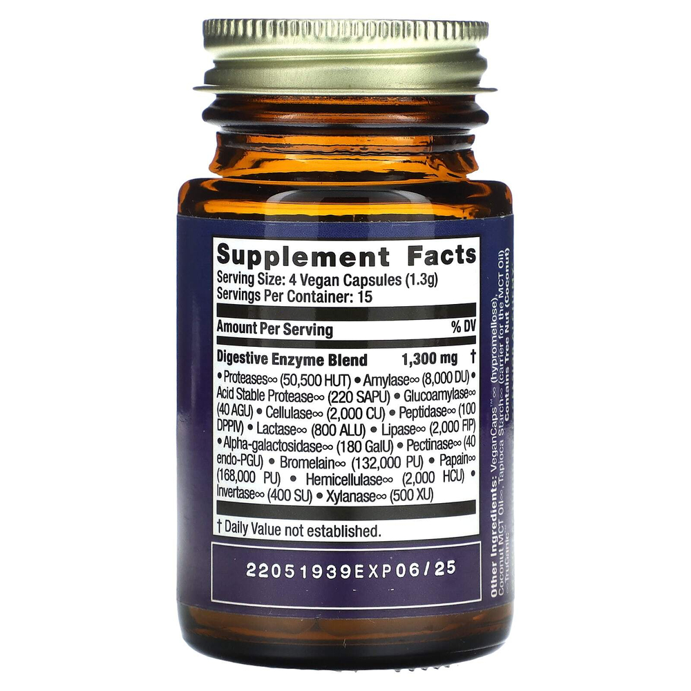 HealthForce Superfoods, ферменты для улучшения пищеварения, 60 веганских капсул