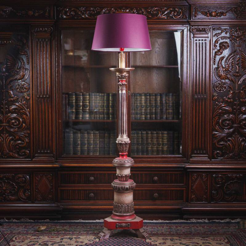 Антикварный напольный торшер в Неоклассическом стиле