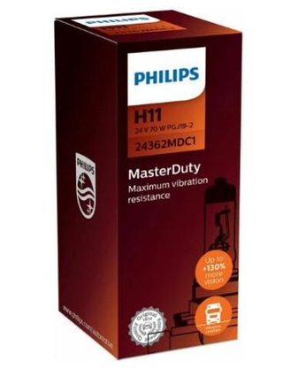 Автолампа H11 24V 55W (PGJ19-2) Philips Master Duty #24362MDC1 ORIGINAL
