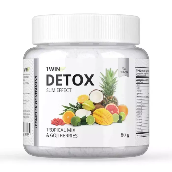 Детокс &quot;Тропический микс и Ягоды Годжи&quot;, Detox Tropical Mix + Goji Berries, 1Win, 80 г