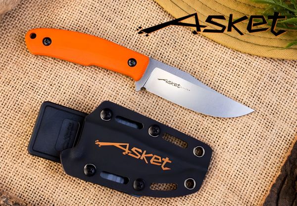 Туристический нож Asket AUS-10Co с криообработкой в летней расцветке