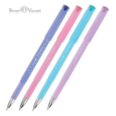 Ручка пиши-стирай гелевая 0,5 мм, синяя "Горошек" (BrunoVisconti)