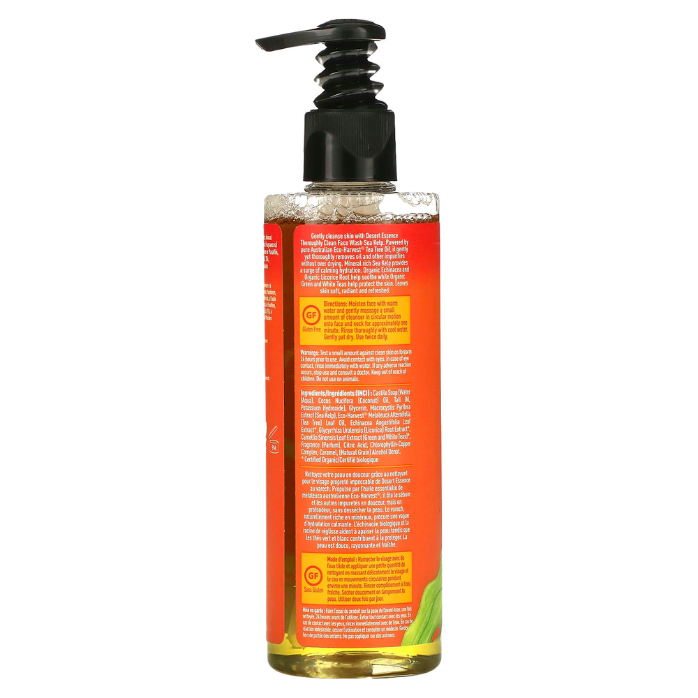 Desert Essence, Очищающий гель для умывания, тщательная очистка, морские водоросли, 8,5 ж. унц. (250 мл)