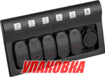 Панель бортового питания 5 переключателей, USB зарядка, индикация, автоматы (упаковка из 2 шт.)