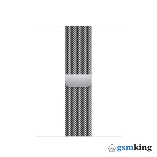 Apple Watch Series 7 GPS + Cellular 41mm Silver Stainless Steel Case with Milanese Loop MKHF3LL/A