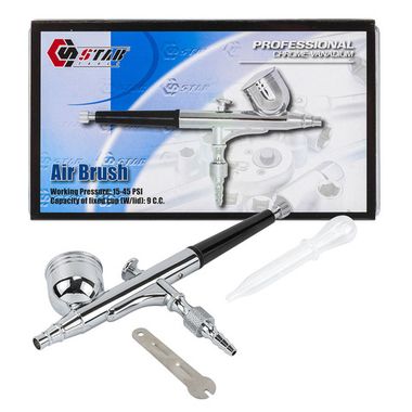 Аэрограф (сопло: 0.3мм, несъемная емкость 6мл) Stab TE69103