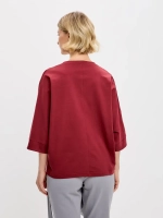 Футболка оверсайз большие размеры летучая мышь винный