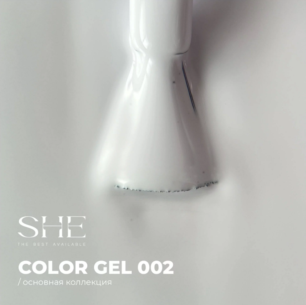 She Гель-лак 002 белый, 10мл