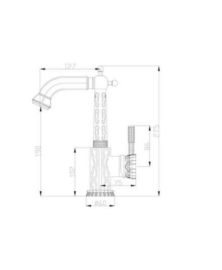 ZorG A 112U-BR смеситель на умывальник