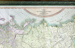 Дж. Кэри. Новая карта Российской империи. Гравюра. Лондон, 1799.