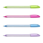 Ручка шариковая Erich Krause "U-108 Spring Stick Ultra Glide Technology", 0,7 мм, синяя, игольч. након., полупрозр. корпус, грип, карт. уп