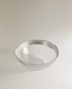 Zara Home миска из стекла, цвет серебристый, 14 см