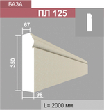 ПЛ125 база пилястры (98х350х2000мм), шт