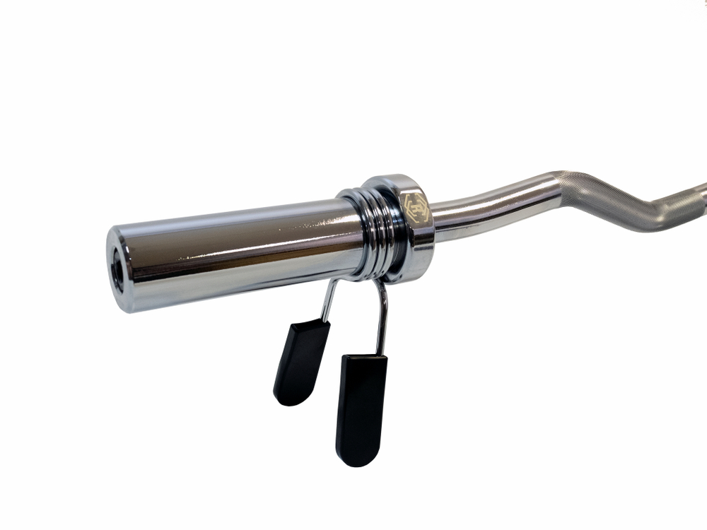 Гриф олимпийский слабоизогнутый хромированный 47" REBEL с замками