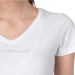 Женская футболка белая V NECK Emporio Armani 164407_CC318 00010