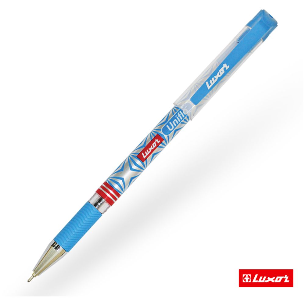 Ручка шариковая Luxor "Uniflo" синяя, 0,7мм, грип, 1шт