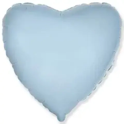 Сердце LIGHT BLUE пастель 18"/45см шар фольга