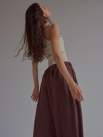 Baggy Trousers LOGO French Roast