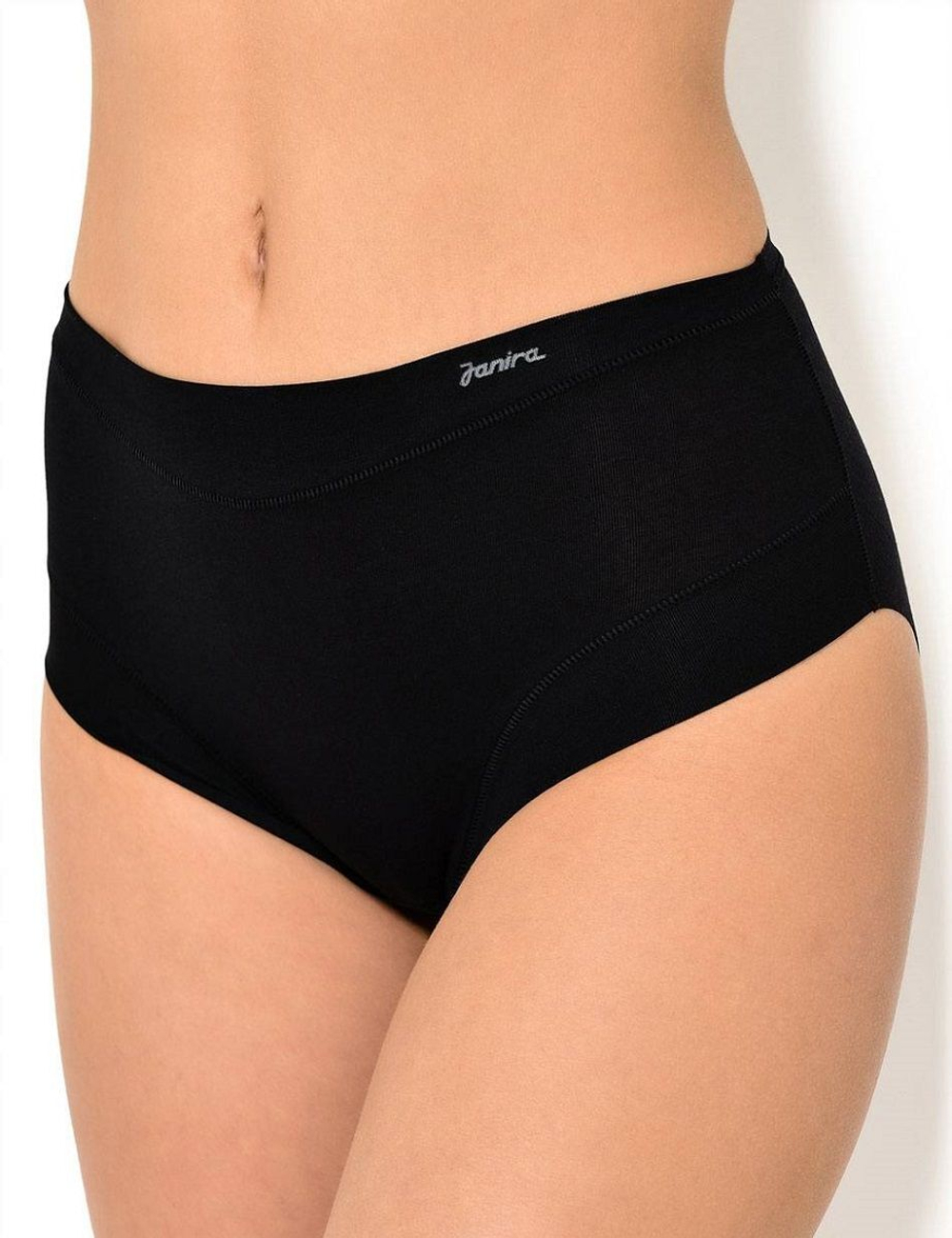 Трусики-слип с высокой линией талии Cotton Band (Размер: L) (Цвет: черный)