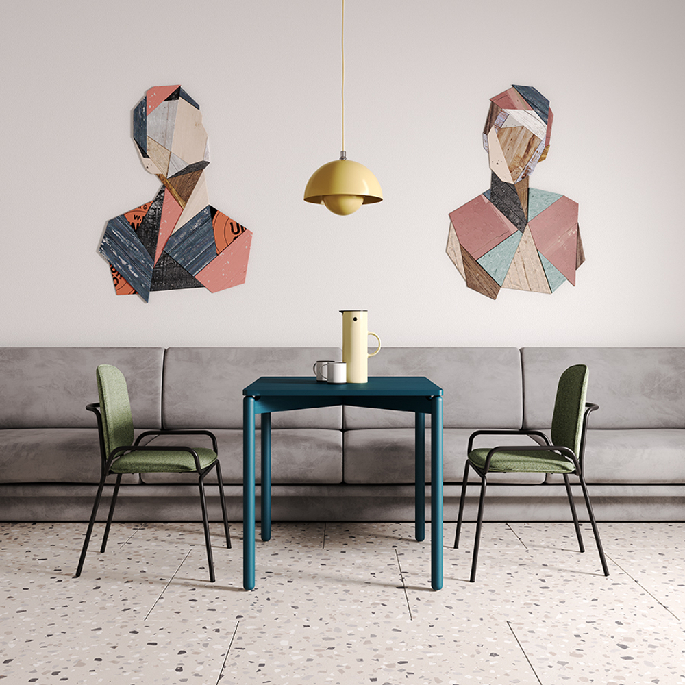 Стол обеденный LATITUDE Saga, 75х75 см, сине-зеленый