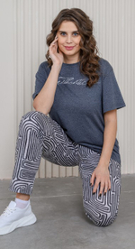 [m]Комплект женский штаны+футболка К-779