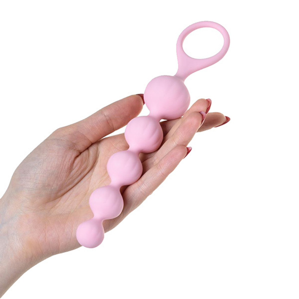 Набор из 2 цветных анальных цепочек 20,5см Satisfyer Love Beads