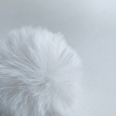 Помпон искусственный мех "Белый" d=7 см