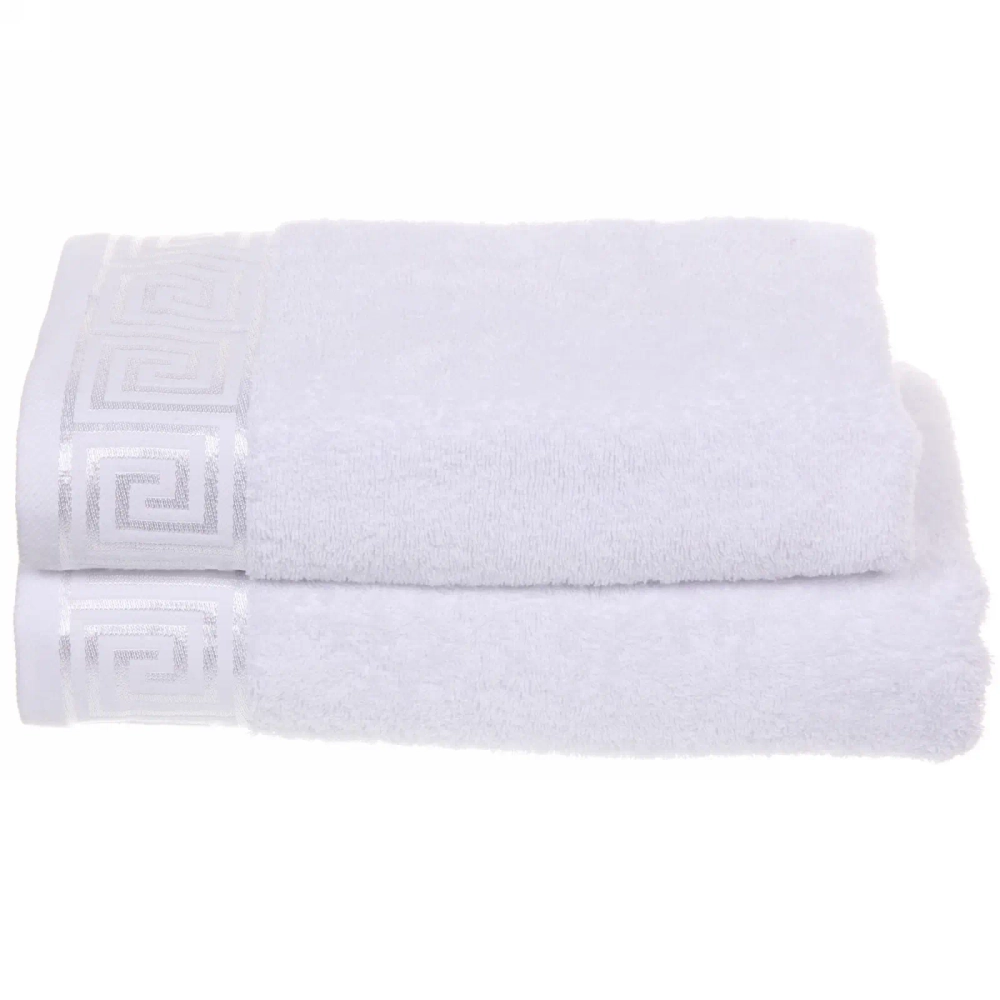 Полотенце махровое 50*90см «POSEIDON» цвет белый 01000 плотность 450гр/м2 с петелькой-подвесом